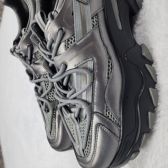 Asos Design Chunky Sneakers In Gunmetal - Picture 13 of 15